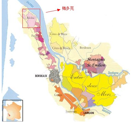 梅多克产区地图 梅多克产区地图